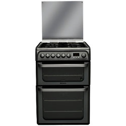Hotpoint HUD61GS Dual Fuel Cooker, Graphite